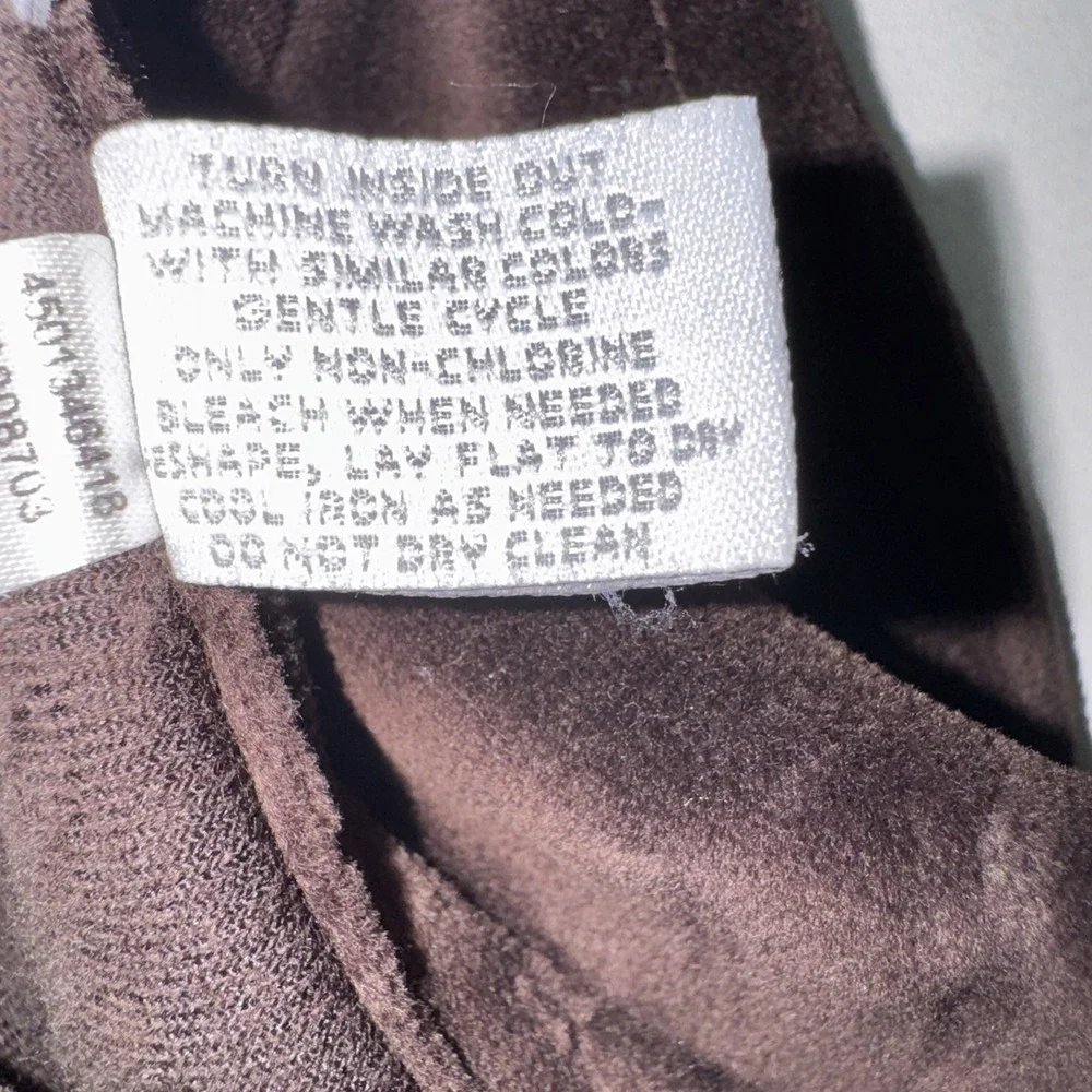 Zenergy by Chico's Size 3 Brown Velour Track Jacket Luxe Athleisure Y2K Zip XL